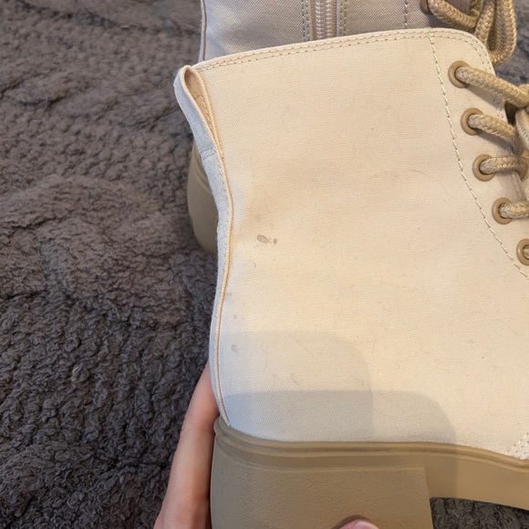 Cream Cargo Boots - Picture 7 of 9